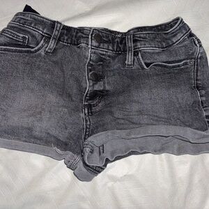 Universal Thread Women's High-Rise Button-Fly Jean Shorts — Charcoal